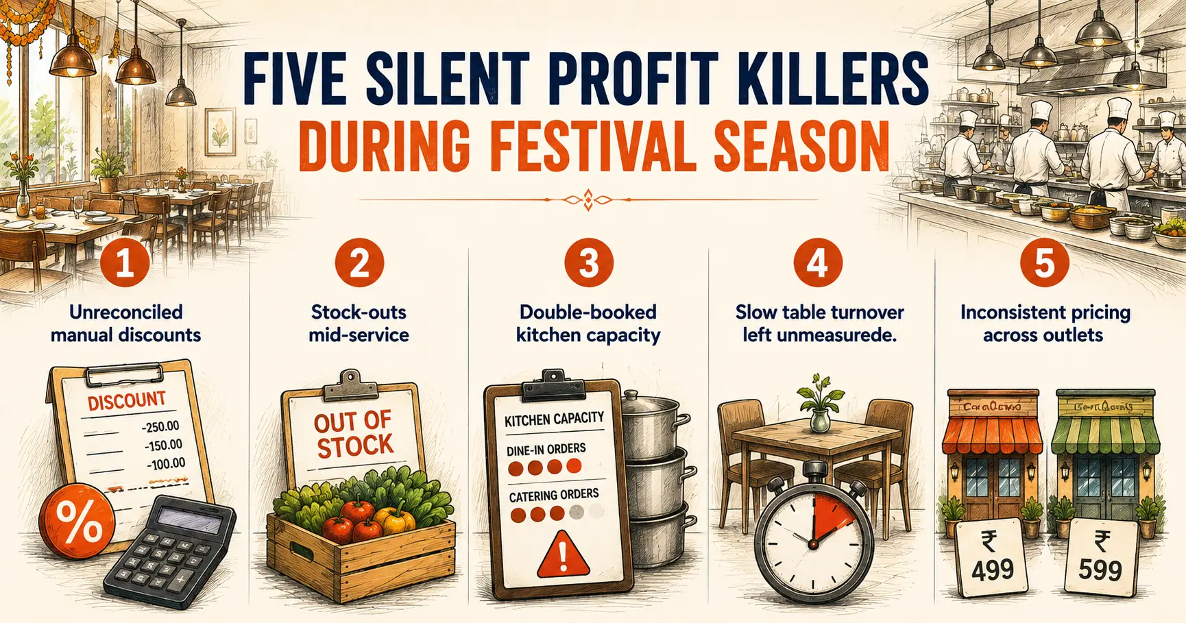 Five silent profit killers during festival season for restaurants
