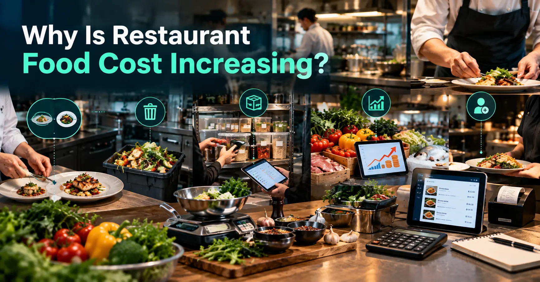Restaurant dish food cost calculation using ingredient cost and selling price