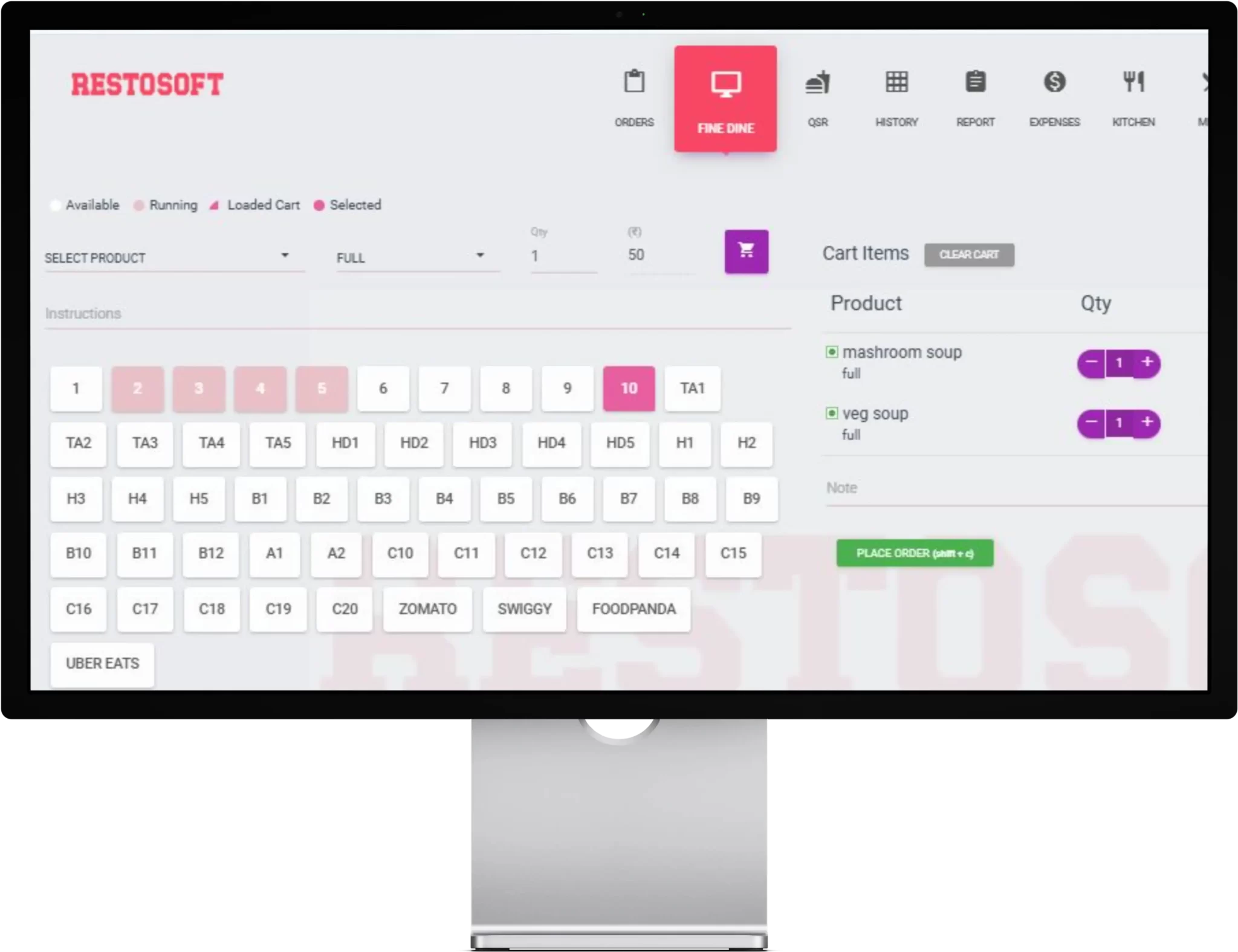 Fine Dine restaurant interior image 1